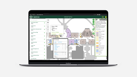 uo spaces dashboard on laptop