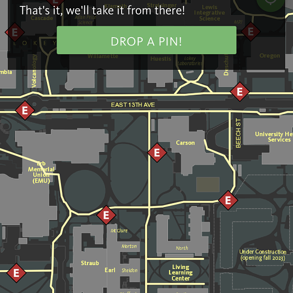 Night safety map screenshot